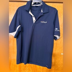 WOLF Navy Polo with Light Gray Details